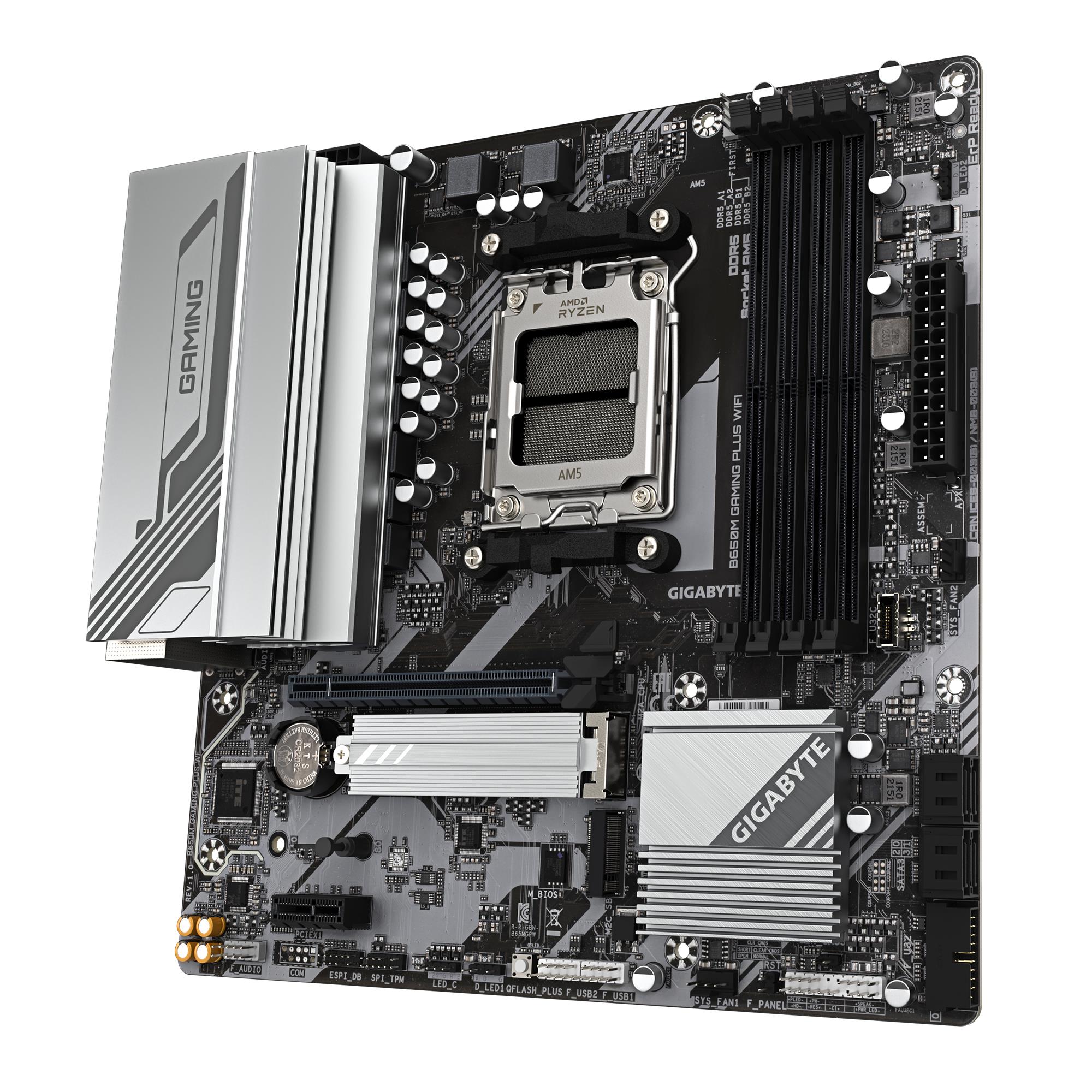 b4f4fb25-f851-434c-89a1-c04ca00e9862 Mainboard GIGABYTE AMD B650 SAM5 Micro-ATX Memory DDR5 Memory slots 4 B650MGAMINGPLUSWF1.3