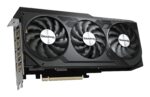 Vaizdo plokštė GIGABYTE NVIDIA GeForce RTX 5070 Ti, šoninis vaizdas