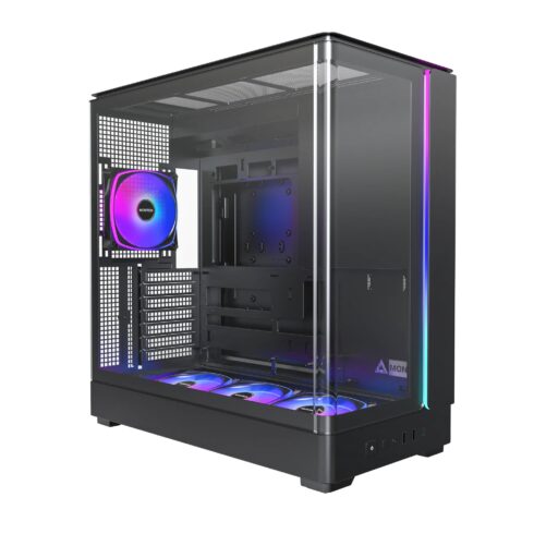 MONTECH KING 45 PRO (B) juodas midi bokštas su panoraminiu stiklu