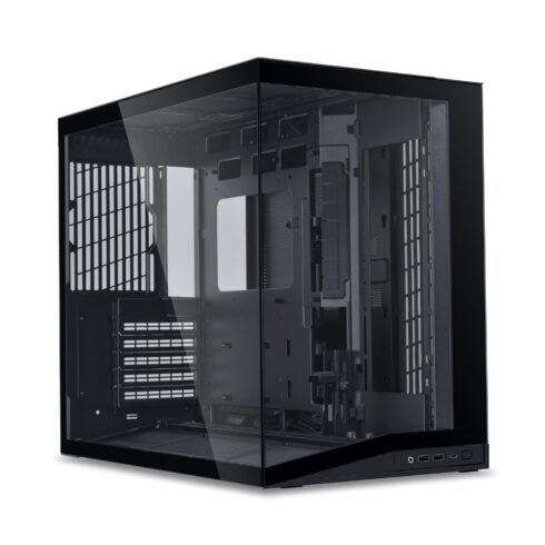 LIAN LI O11 DYNAMIC MINI V2 juodas korpusas, palaiko ATX ir Mini-ITX motinines plokštes