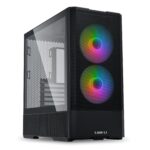 Korpusas LIAN LI LANCOOL 207 su permatomu paneliu, juodas