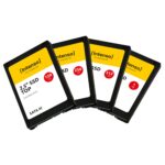 SSD INTENSO 256GB SATA 3.0, šoninis vaizdas su jungtimis