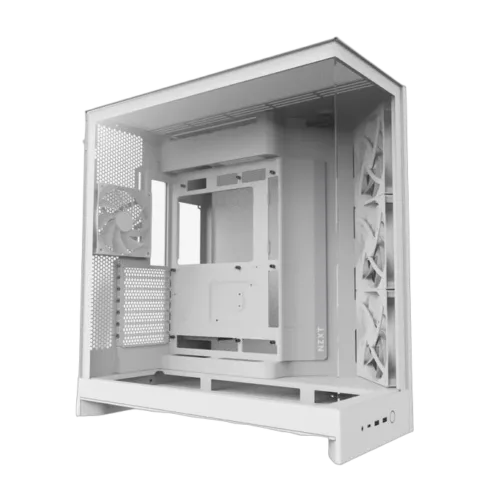 NZXT H9 Flow balta midi bokštas su dviguba kamera
