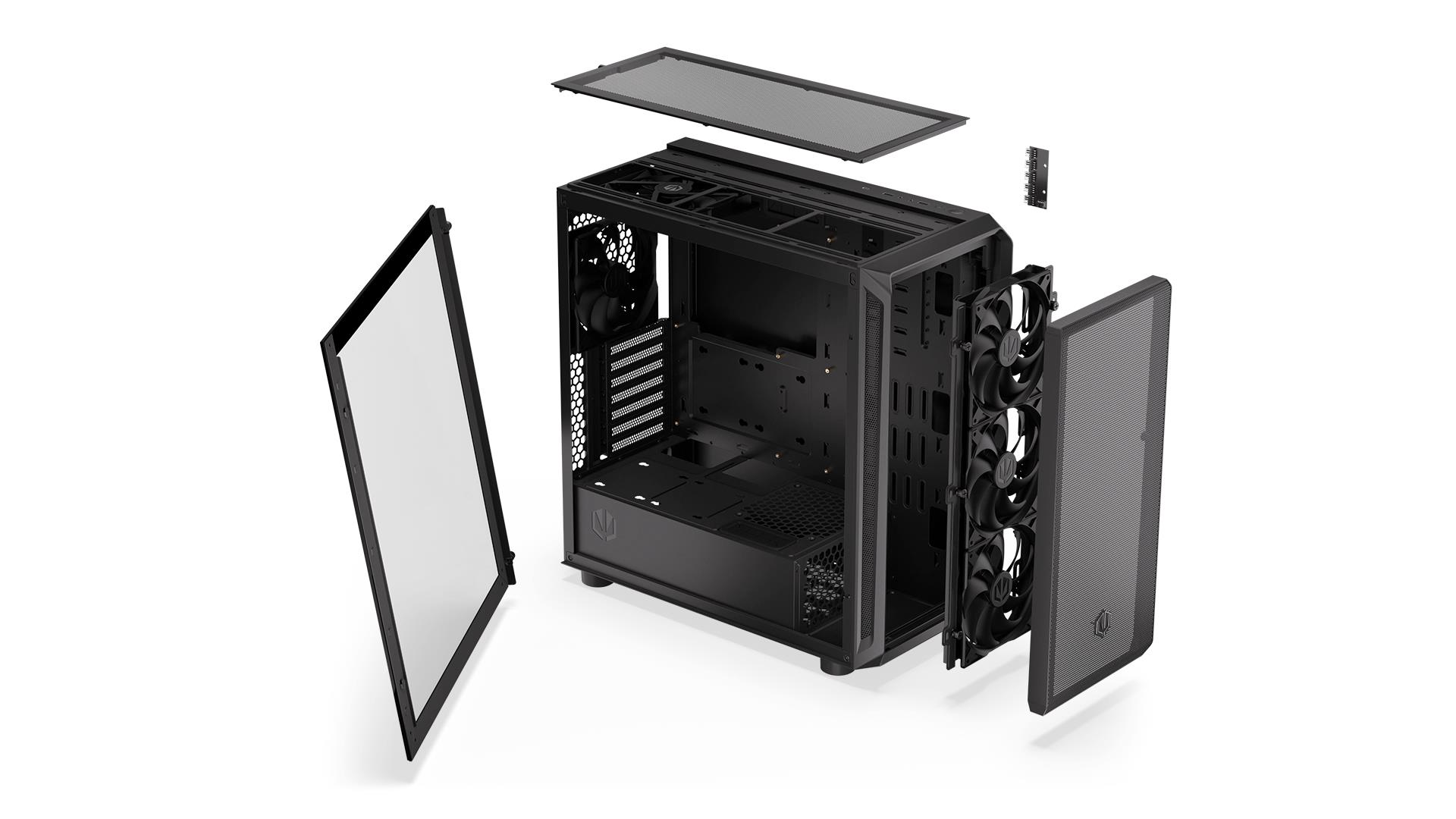 c854f4a1-ce28-48a0-9ddb-ee91ec0f165a-1 Case ENDORFY Arx 700 Air MidiTower Case product features Transparent panel ATX MicroATX MiniITX Colour Black EY2A012