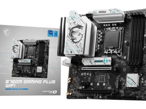 Mainboard MSI Intel B760 Express LGA1700 Micro-ATX Memory DDR5 Memory slots 4 1xPCI-Express 3.0 1x 1xPCI-Express 4.0 4x	 1xPCI-Express 4.0 16x 2xM.2 2xHDMI 2xDisplayPort 2xUSB 2.0 4xUSB 3.2 1xPS/2 1xRJ45 3xAudio port B760MGAMINGPLUSWIFI