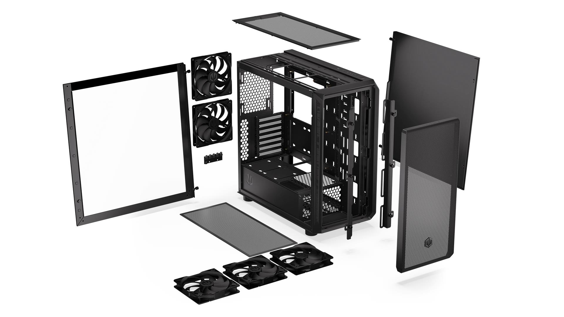 c9257970-bcea-4614-957c-480137f5170d-1 Case ENDORFY Arx 700 Air MidiTower Case product features Transparent panel ATX MicroATX MiniITX Colour Black EY2A012