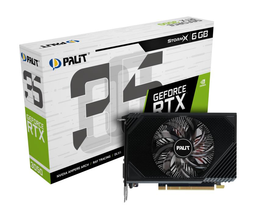 c9db976c-c2ff-4882-9f8c-1b3031d2367b-1 Graphics Card PALIT NVIDIA GeForce RTX 3050 1042 MHz 6 GB GDDR6 96 bit PCI Express 4.0 Active NE63050018JE-1072F