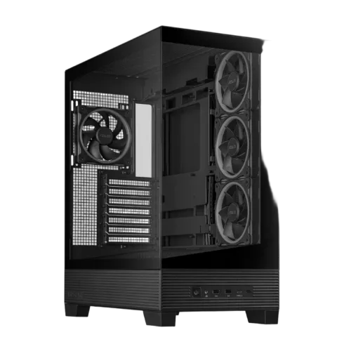 ASUS A31 PLUS korpusas su permatomu paneliu, juodas