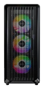 MONTECH X5 MidiTower korpusas su permatomu paneliu, juodas