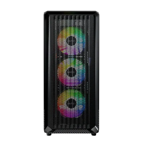 MONTECH X5 MidiTower korpusas su permatomu paneliu, juodas