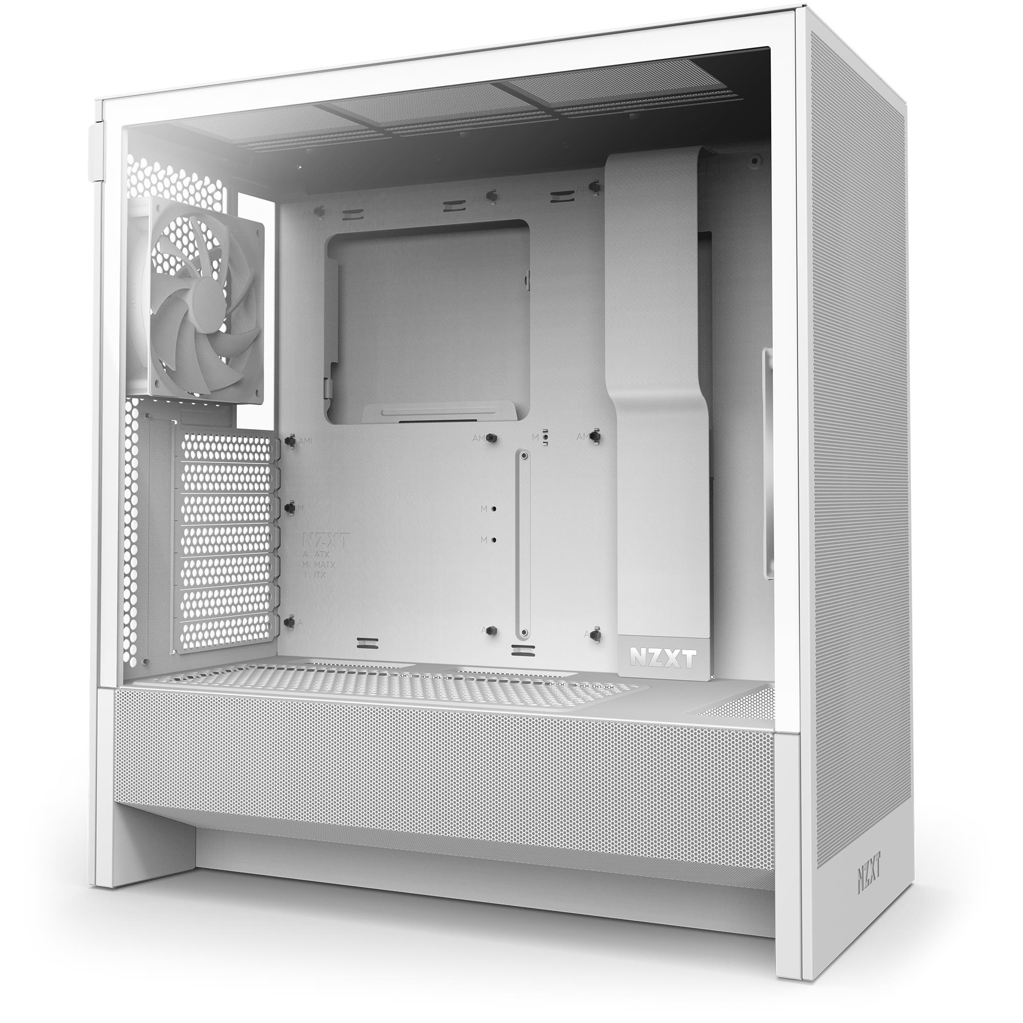 d46f80ef-e3ab-49a1-9469-d9d2e3b57914-1 Case NZXT H5 Flow MidiTower Case product features Transparent panel Not included ATX EATX MicroATX MiniITX Colour White CC-H52FW-01