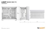 Case BE QUIET LIGHT BASE 900 FX Tower Case product features Transparent panel ATX EATX MicroATX MiniITX XL-ATX Colour White BGW72