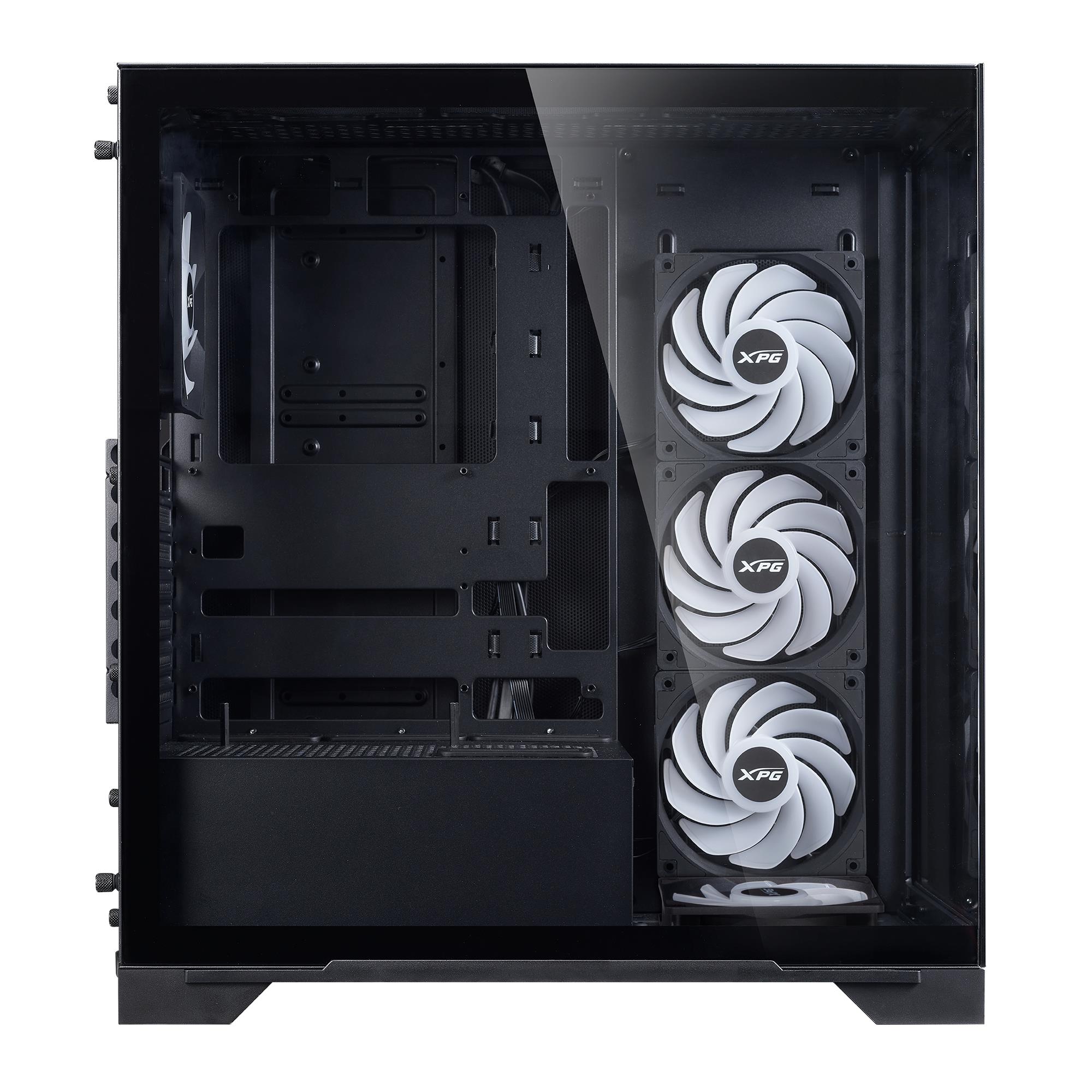 dbf9eacd-7ef1-466c-a77f-4062a3deb986-1 Case ADATA INVADER X BTF MidiTower Case product features Transparent panel ATX MicroATX MiniITX Colour Black INVADERXBTFMT-BKCWW