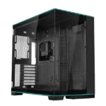 LIAN LI O11 DYNAMIC EVO RGB korpusas, juodas, su permatomu paneliu