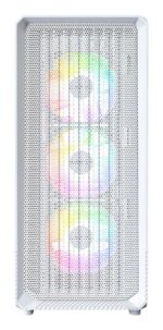 MONTECH X5 korpusas su permatomu paneliu, baltas