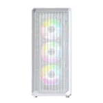 MONTECH X5 korpusas su permatomu paneliu, baltas