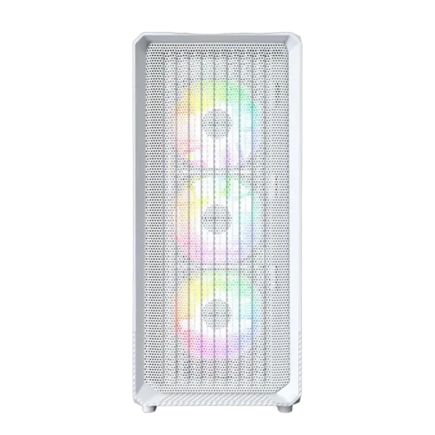 MONTECH X5 korpusas su permatomu paneliu, baltas