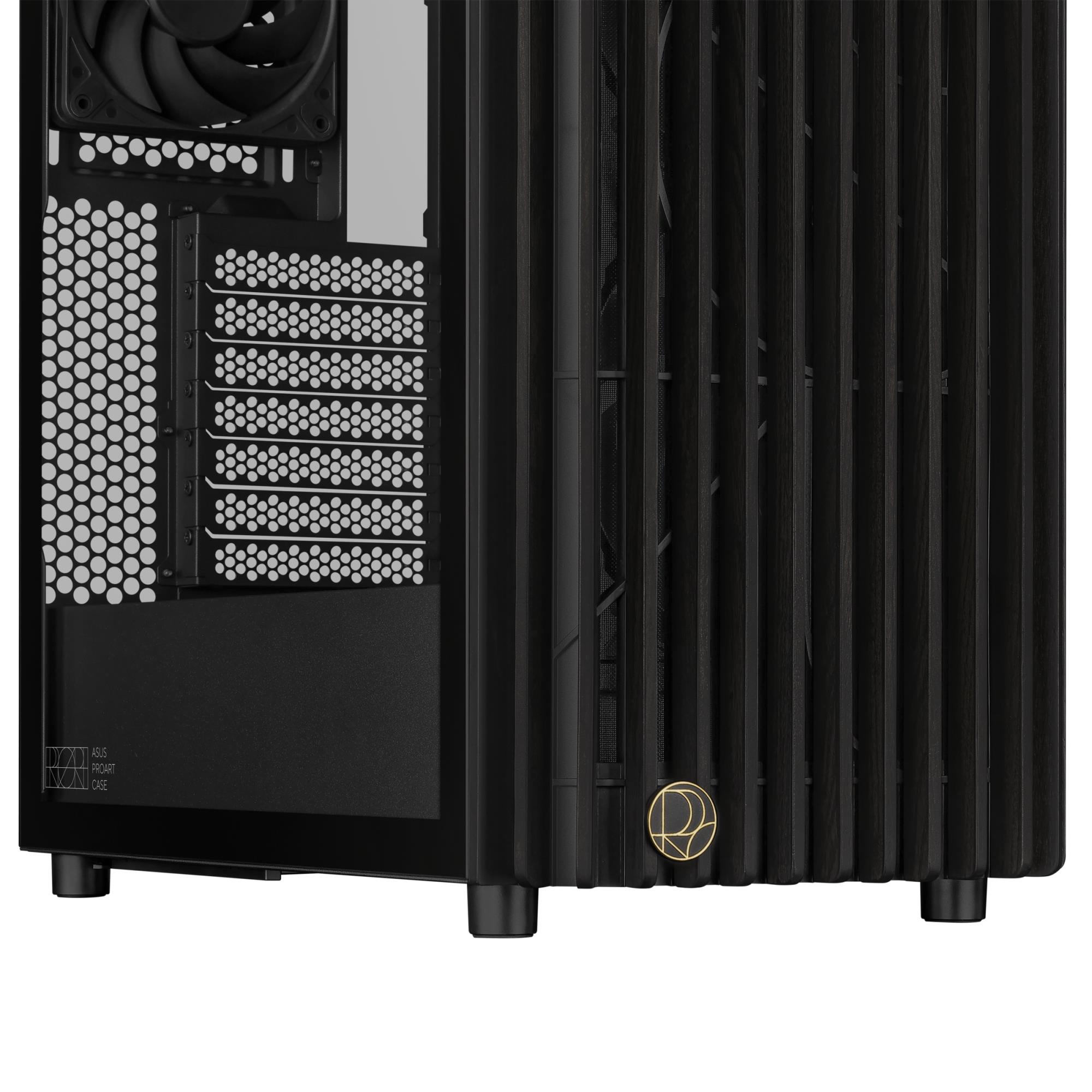 e6b3ab39-9a85-4e01-8d4e-ec9e6878b8ba-1 Case ASUS ProArt PA401 Wood Edition - Tempered Glass Panel MidiTower Case product features Transparent panel Not included ATX Colour Black PROARTPA401WOODTGPWM