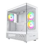 Korpusas MONTECH XR MidiTower, skirtas ATX, MicroATX ir MiniITX, balta spalva