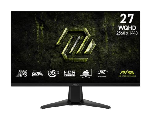 LCD monitor MSI MAG275QFE20 su 2560 x 1440 pikselių rezoliucija