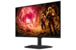 Monitorius SAMSUNG 27" su 2560 x 1440 pikselių ekranu, šoninis vaizdas