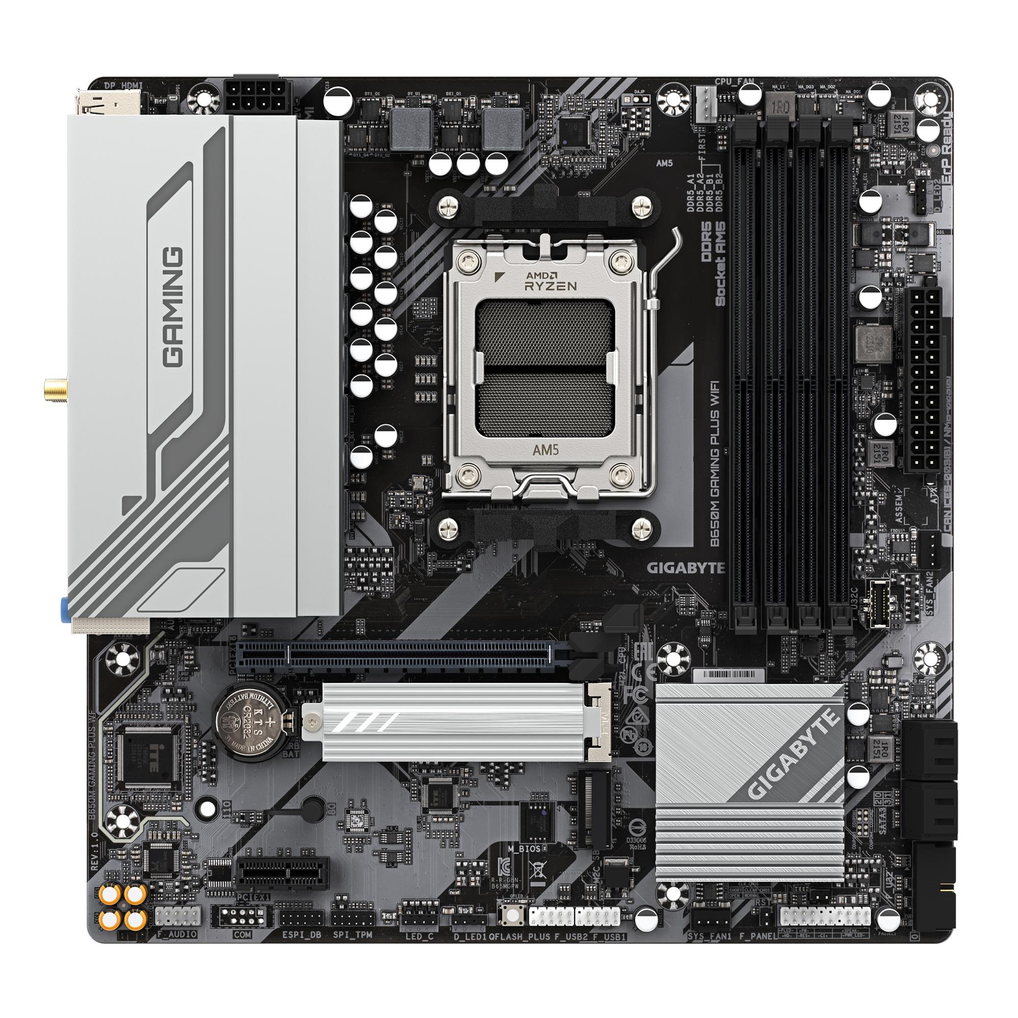 f5892ac9-c606-48a4-951f-62c9046bafd8 Mainboard GIGABYTE AMD B650 SAM5 Micro-ATX Memory DDR5 Memory slots 4 B650MGAMINGPLUSWF1.3