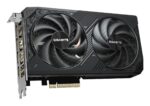 Vaizdo plokštė GIGABYTE NVIDIA GeForce RTX 5060 Ti, šoninis vaizdas su aušinimo sistema
