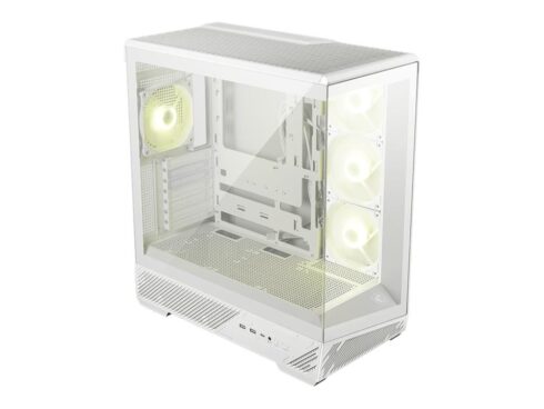 Case MSI ATX/micro ATX/Mini-ITX White/Transparent Midi Tower MAG PANO 130R PZ WHITE MAGPANO130RPZWHITE