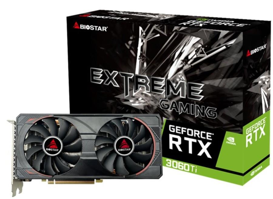 faa1fbc1-6797-43a0-ac68-a2f26b1969a2-1 Graphics Card BIOSTAR NVIDIA GeForce RTX 3060 Ti 8 GB GDDR6 256 bit PCIE 4.0 16x GPU 1410 MHz Dual Slot Fansink 1xHDMI 3xDisplayPort VN3606TM82