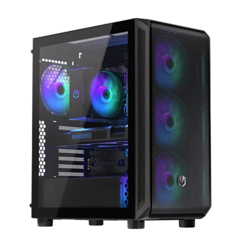 Korpusas ENDORFY Arx 500 ARGB su permatomu paneliu, juodas
