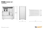 Case BE QUIET PURE BASE 501 MidiTower Not included ATX MicroATX MiniITX Colour White BG075
