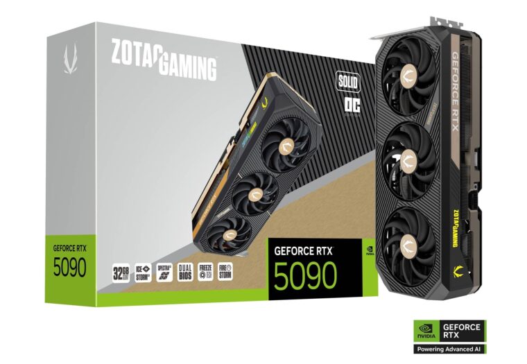 Vaizdo plokštė NVIDIA Zotac GAMING SOLID OC GeForce RTX 5090 su 32GB GDDR7