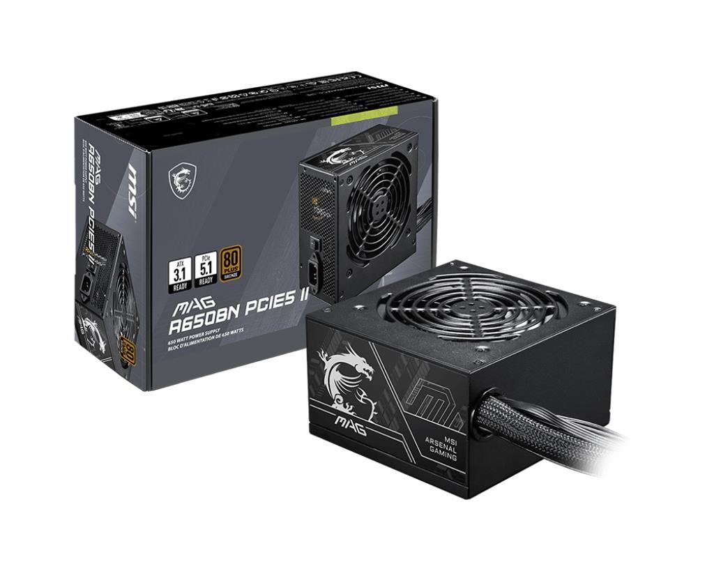 04880dfb-7291-4e92-9fee-05208f61482d-1 MSI ATX maitinimo blokas 650 W MAGA650BNPCIE5II, 100 - 240 V
