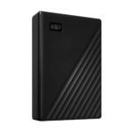 Išorinis HDD Western Digital My Passport 6TB, juodas, šoninis vaizdas