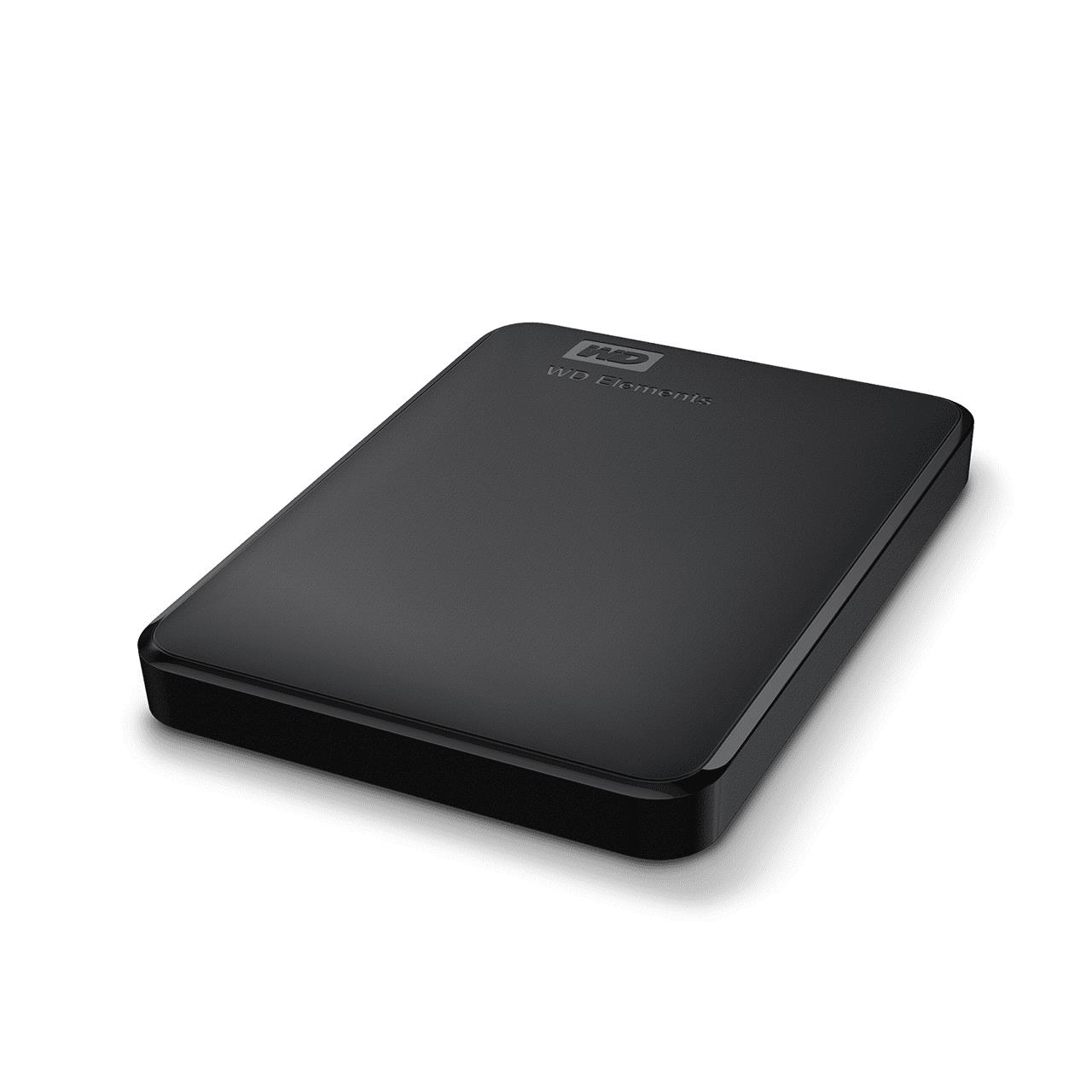 13317540-f8a9-4c38-9ba7-743816978209 Išorinis HDD Western Digital Elements, juodas, matomas iš šono
