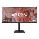 LCD Monitor AOC 34 " 3440 x 1440 pixels UltraWide Quad HD Native aspect ratio 21:9 LCD Curved CU34E4CV