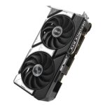 Vaizdo plokštė ASUS NVIDIA GeForce RTX 5060 su matomu HDMI ir DisplayPort jungtimis