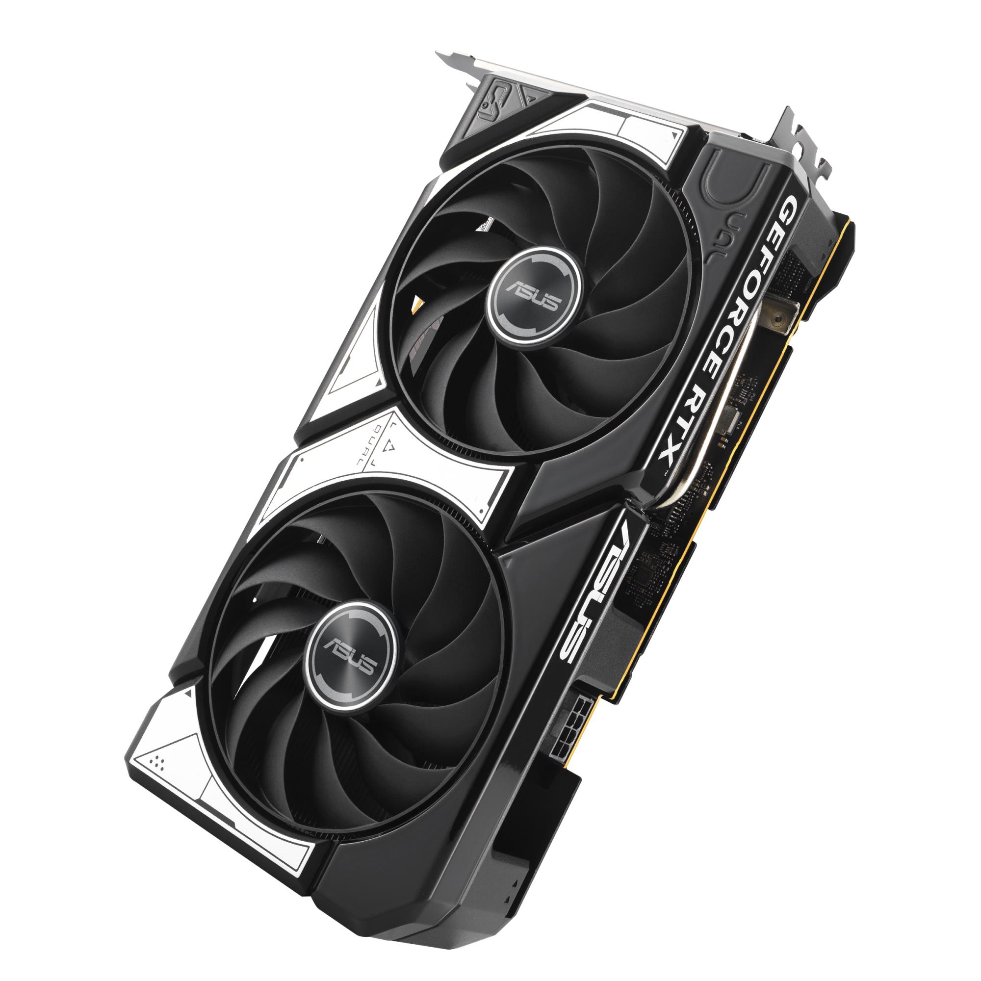 19bb8ff5-25af-4e8d-9ccd-027ac2aae13b Vaizdo plokštė ASUS NVIDIA GeForce RTX 5060 su matomu HDMI ir DisplayPort jungtimis