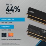 Atminties DIMM PRO 48GB DDR5-5600 artimas vaizdas, matomi kontaktai ir etiketė
