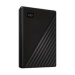 Išorinis HDD Western Digital My Passport 5TB, juodas, šoninis vaizdas