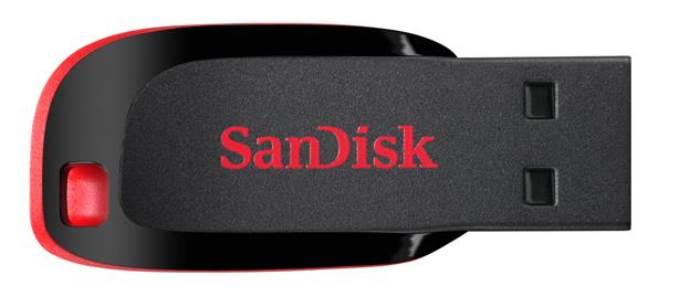 297e3d47-82fd-4ed5-bfe2-faed29e0beec-1 USB atmintinė SanDisk Cruzer Blade 16GB, šoninis vaizdas su jungtimi