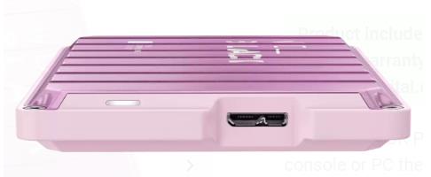 2f021014-7b50-44d4-9a3a-aff22ad912a9-1 External HDD WESTERN DIGITAL P10 Game Drive WDBA2W0020BPK-WESN 2TB USB 3.2 Colour Pink WDBA2W0020BPK-WES1