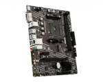 Motininė plokštė MSI A520M-A PRO, viršutinis vaizdas su atminties lizdais