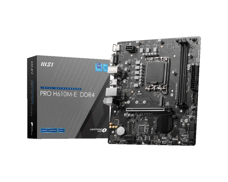 MSI PRO H610M-E DDR4 su Intel H610 ir LGA1700 procesoriaus lizdu