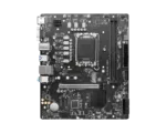 MSI PRO H610M-E DDR4 motininė plokštė, viršutinė perspektyva su atminties lizdais