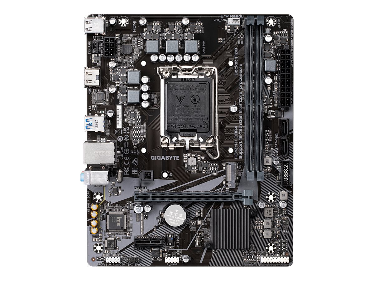 405145-h610m-k-ddr4-4719331851675-0.webp Gigabyte H610M K DDR4 su Intel H610 Express lustu ir LGA1700 lizdu