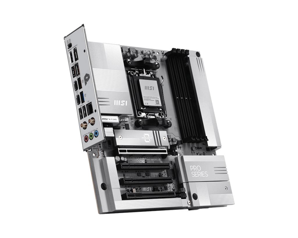 5d065a3f-84ab-4df4-9467-007ad0db2ef8-1 Mainboard MSI AMD B850 Socket AM5 micro ATX RAM DDR5-SDRAM 4xSlots Wi-Fi Yes Bluetooth Yes 1xPCI Express x4 slots 1xPCI Express x16 slots 2xNumber of M.2 (M) slots PROB850M-AWIFIPZ