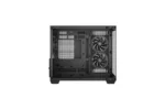 Korpusas Deepcool CG330 3F, matomas iš šono su atidarytomis durelėmis