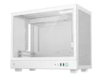 Korpusas Deepcool CH160 PLUS WH, šoninis vaizdas su atidarytomis durelėmis