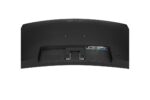 Monitorius LG 32MR50C-B, matomas iš šono, rodo 1500R kreivumą